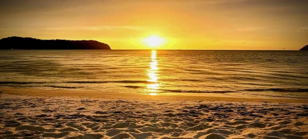 Beachfront sunset at Pantai Cenang, Langkawi
