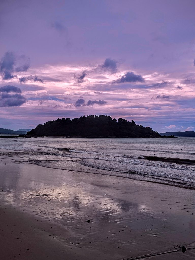 View of the beach and ocean from Beach Brasserie at Berjaya Langkawi Resort