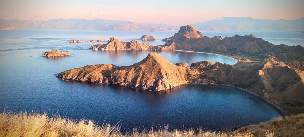 View from Padar Island overlooking the bays in Komodo National Park