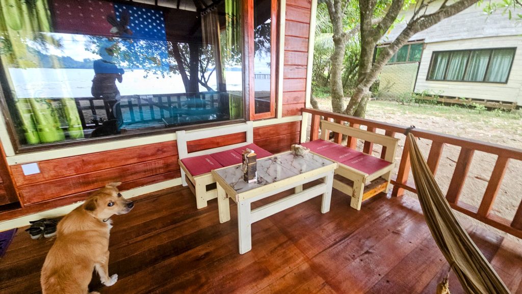 Bungalow terrace at Ricky's Beach House