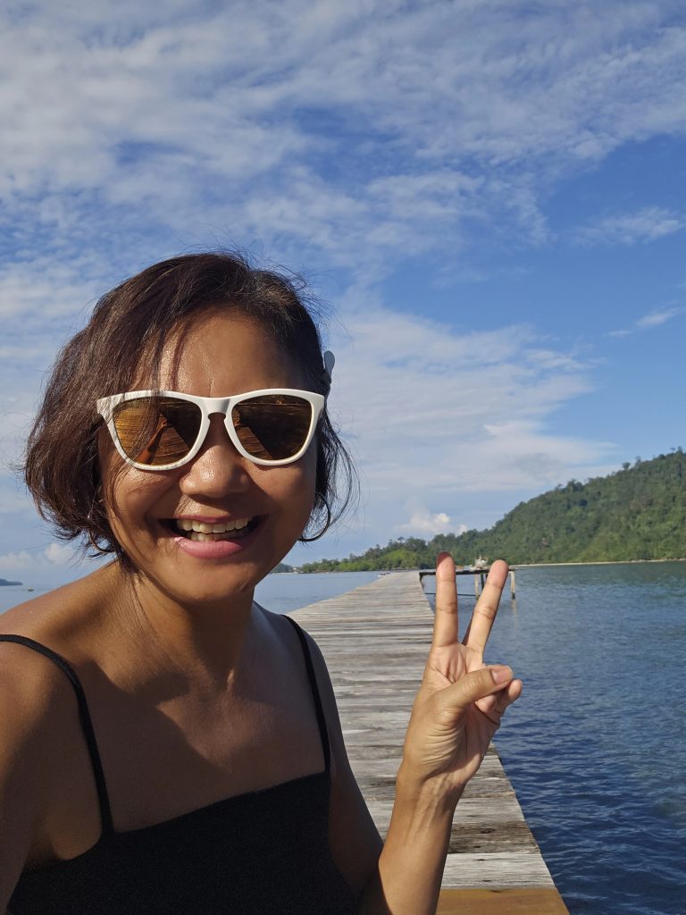 Shannim at Ricky's Beach House in West Sumatra