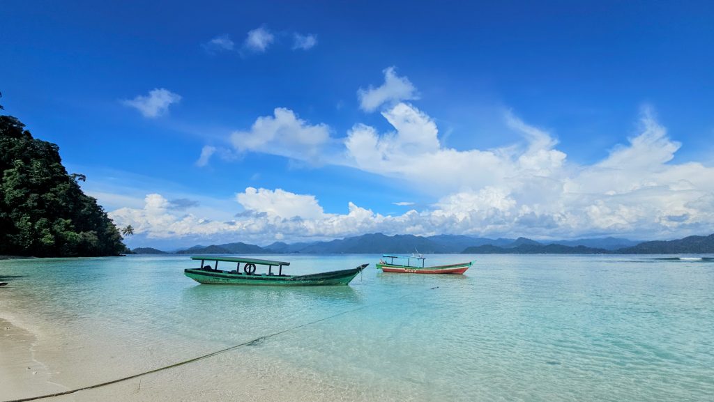 Small island near Sungai Pinang seen on a boat trip from Ricky Beach House