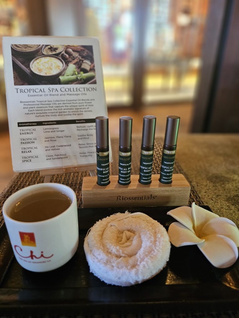 Welcome tea at CHI, The Spa, Shangri-La Rasa Sayang, Penang, Malaysia