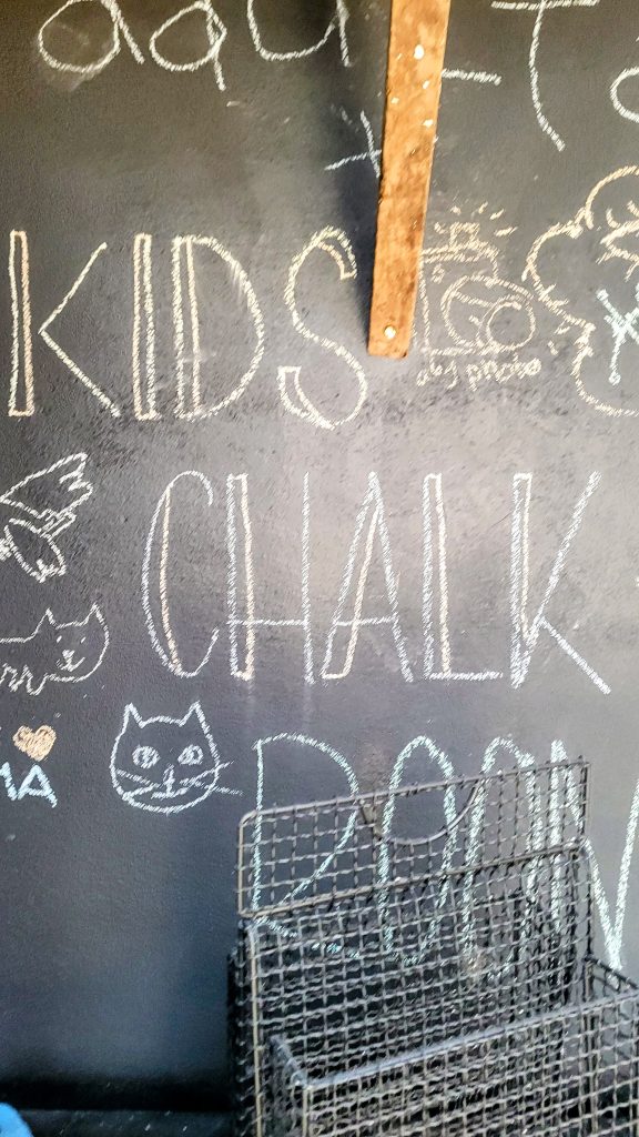 Children's chalk room at creative space Bon Ton Locale Langkawi