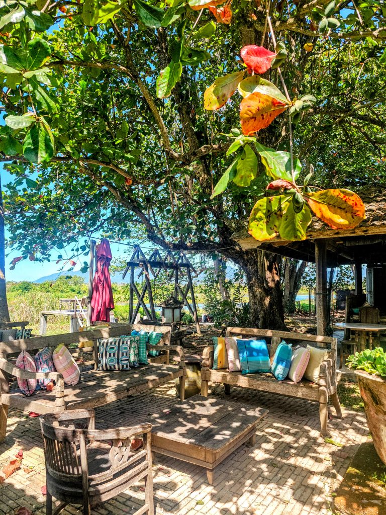 Beautiful garden seating area at Nam Restaurant Bon Ton Langkawi
