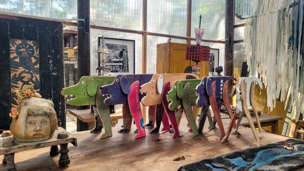 Art gallery exhibition space at Bon Ton Locale featuring residency works Langkawi