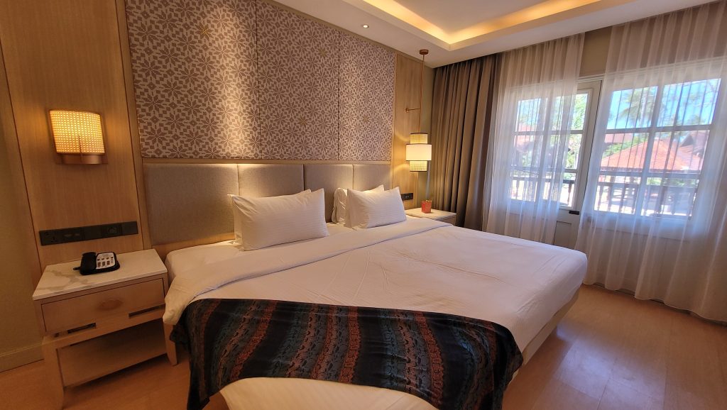 Super king bed at Pelangi Beach Resort & Spa Langkawi