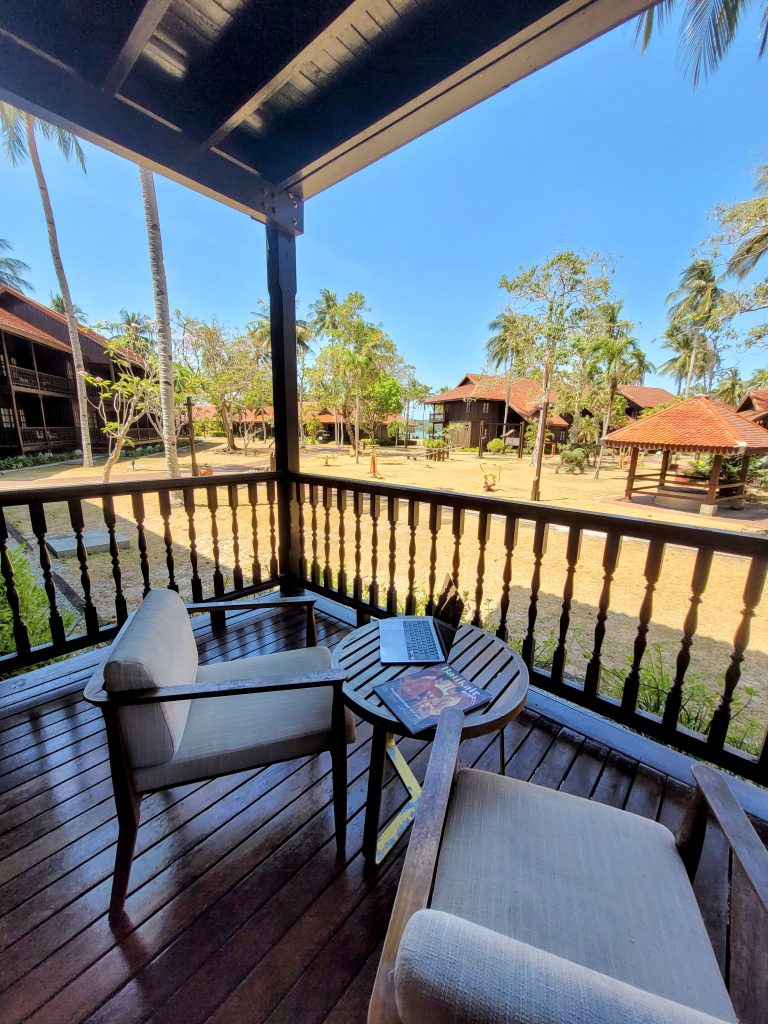 Private terrace at Pelangi Beach Resort & Spa Langkawi