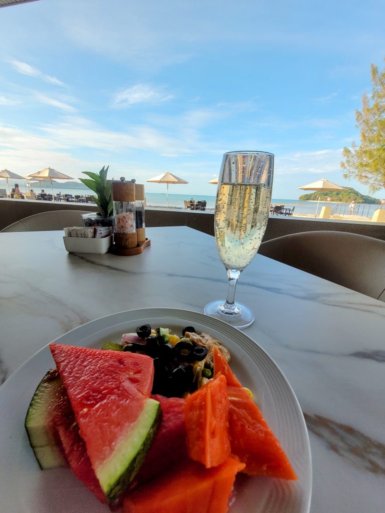 Beachfront breakfast at Pelangi Grill Pelangi Beach Resort & Spa Langkawi