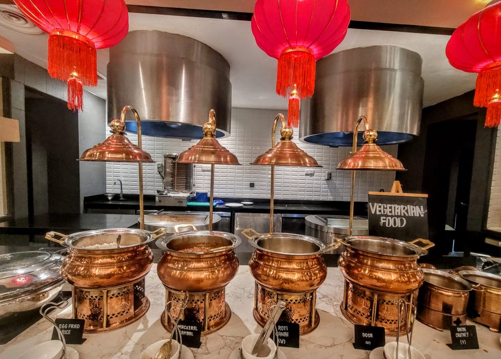 Asian breakfast buffet at Spice Market Pelangi Beach Resort & Spa Langkawi