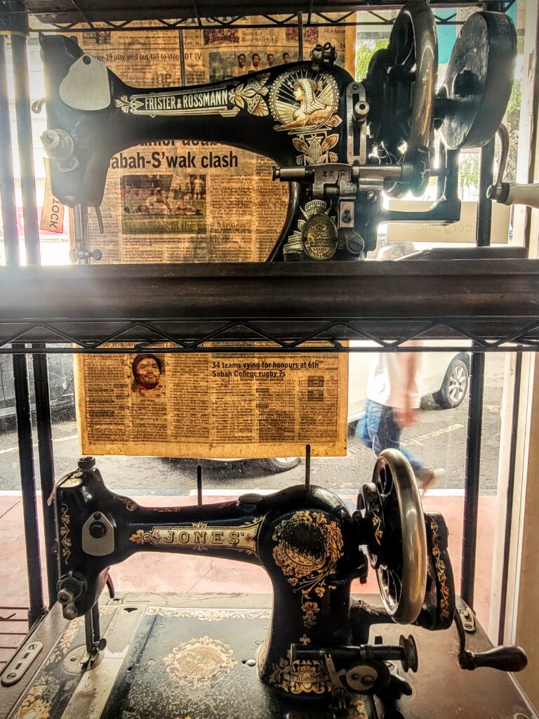 Vintage Singer sewing machine at Singer outlet Gaya Street Kota Kinabalu