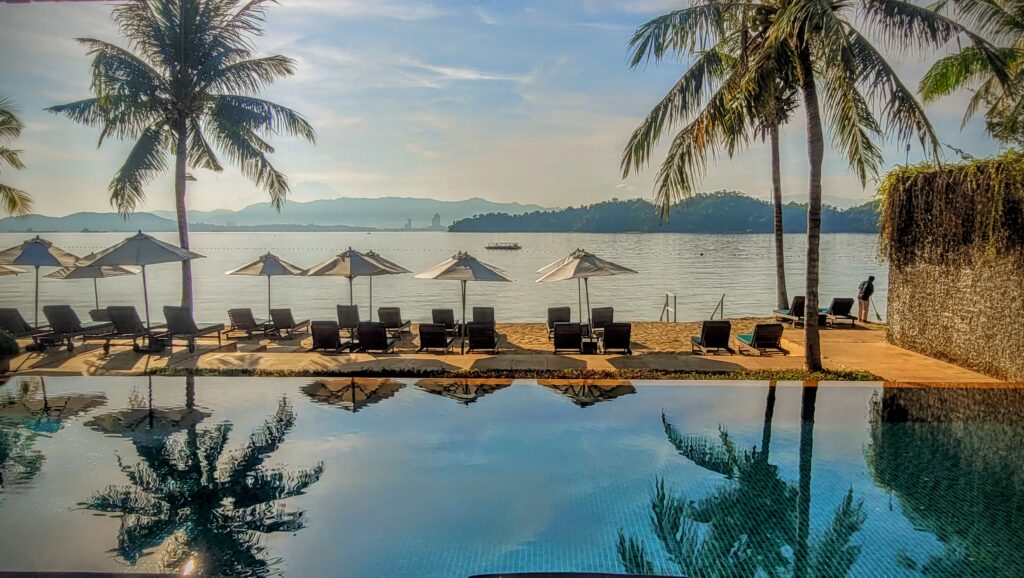 Swimming pool at Gaya Island Resort Sabah