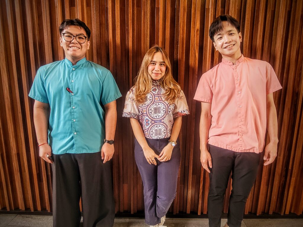 Hyatt Centric Kota Kinabalu staff in uniforms designed by Malaysian fashion designer Melinda Looi