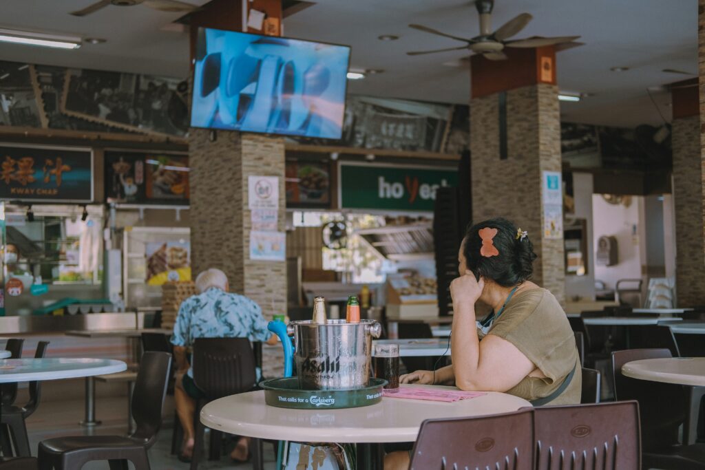 Local kopitiam coffee shop scene Kota Kinabalu Sabah