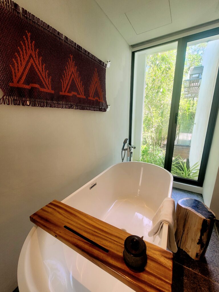 Guest room number displayed in the Iban language at Cove 55 boutique resort, Sarawak