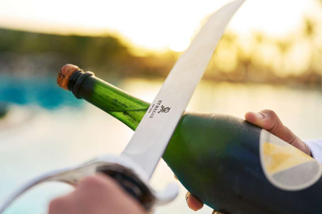 Champagne sabering ceremony at The St. Regis Langkawi
